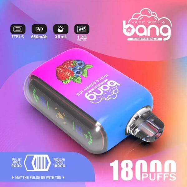 Unleash Power with Bang Pulse 18000: 18K Puffs Disposable Vape Pod